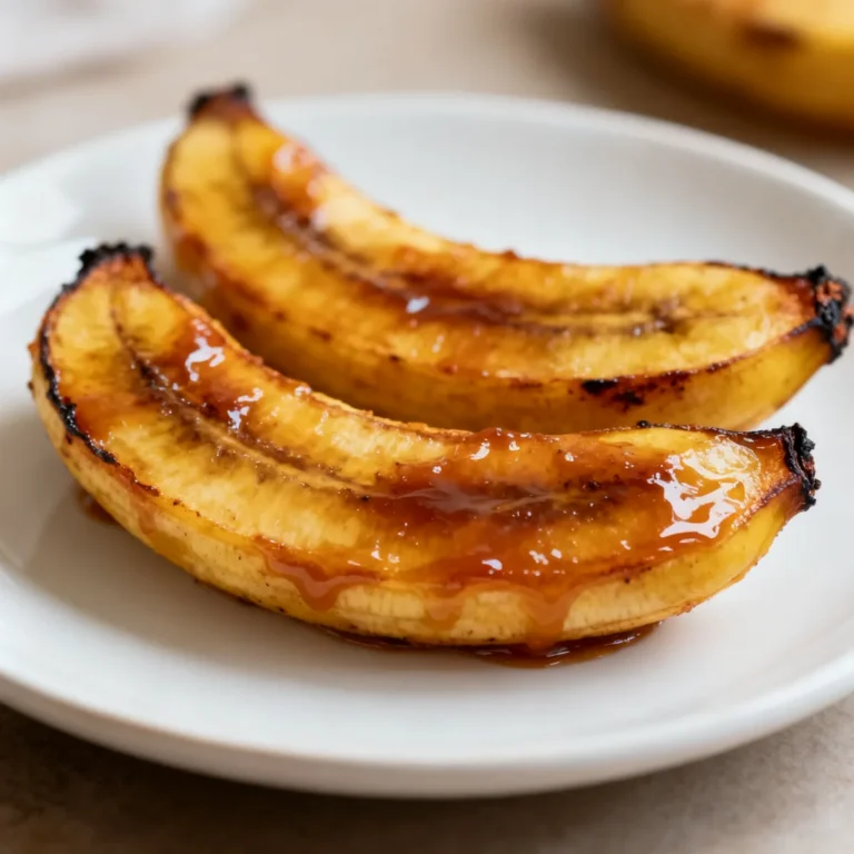 Bananes rôties au caramel à l’air fryer