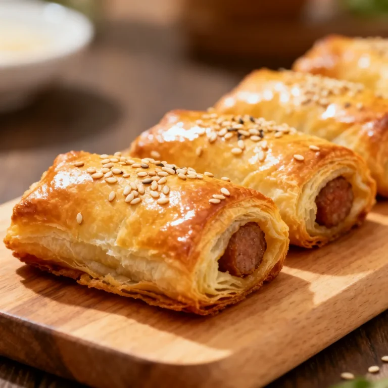 Feuilletés à la saucisse croustillants à l’air fryer