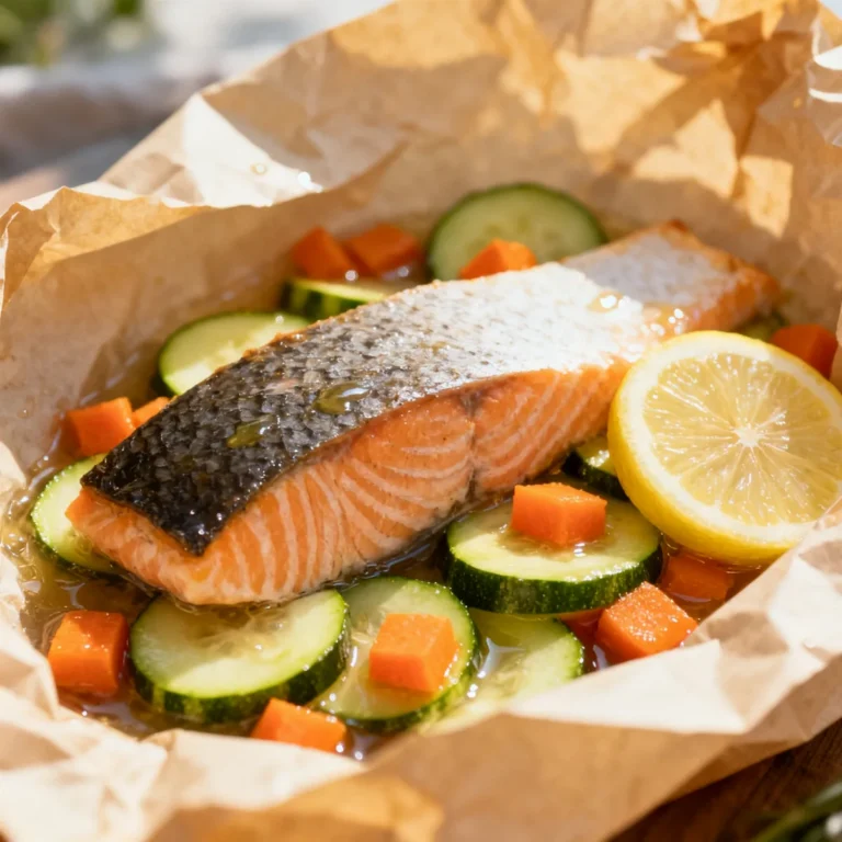 Papillote de saumon et légumes à l’air fryer