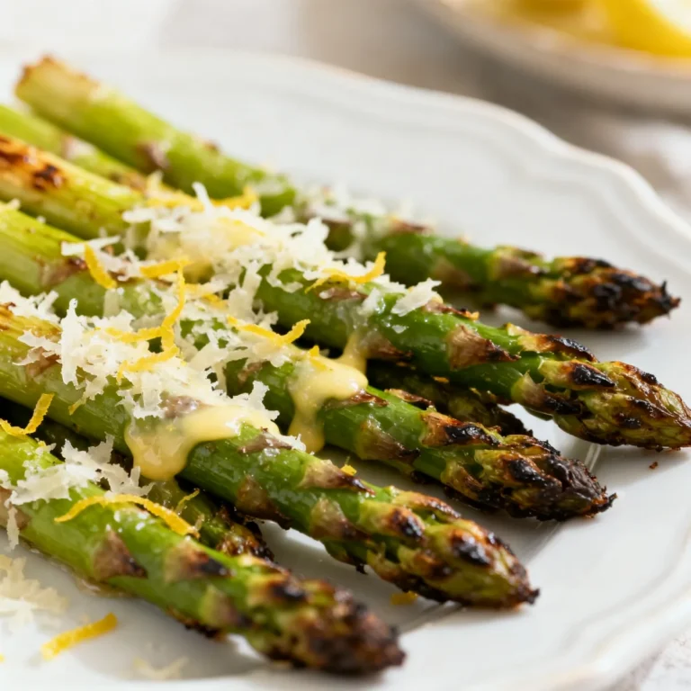Asperges vertes rôties au parmesan à l’air fryer