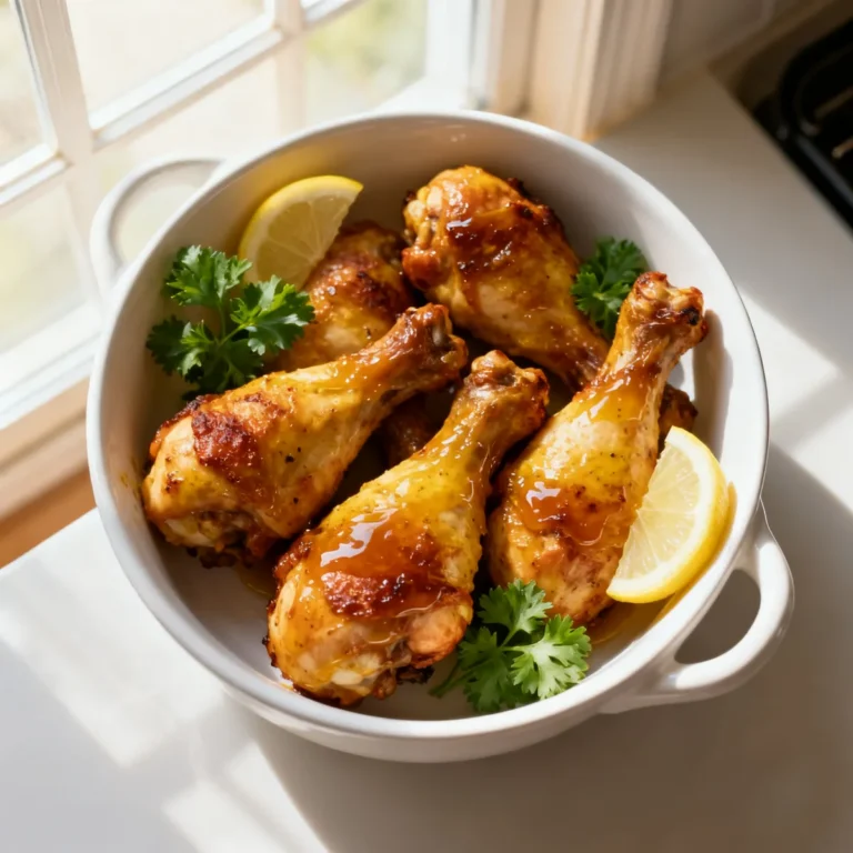 Pilons de poulet marinés miel-moutarde à l’air fryer